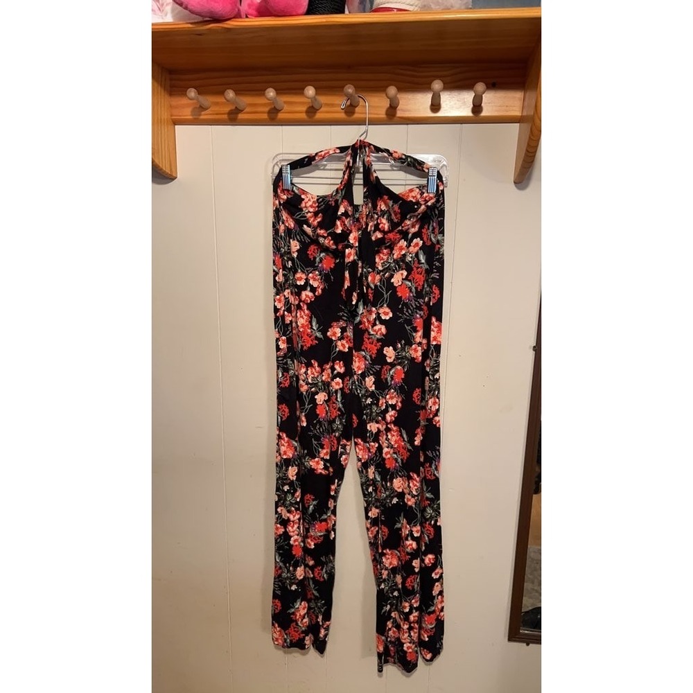 Bongo Floral Halter Jumpsuit - Picture 1 of 3